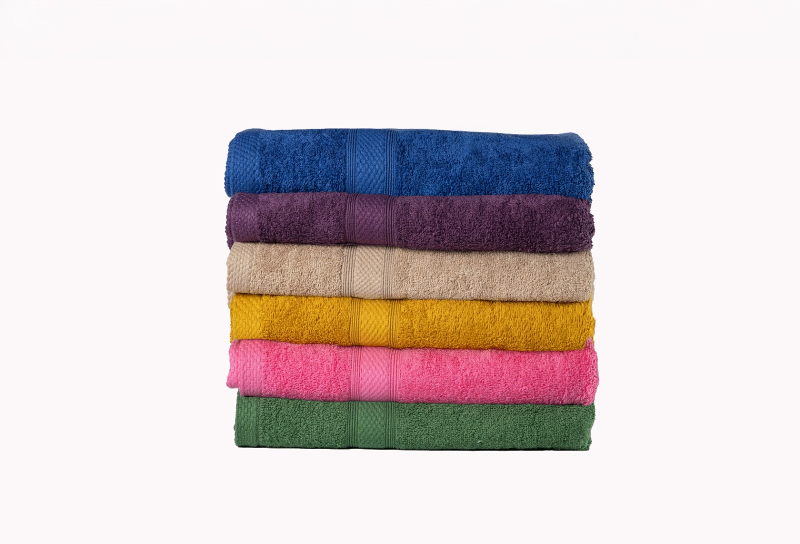 Vibrant 6-Piece Multi-Color Bath Towel Set | 70x140cm | 550 GSM 100% Cotton